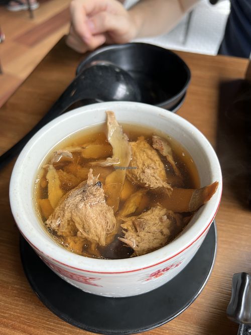 All rounded soup $6 super good!  at Leaf Corner 慈素 - Tai Seng in Central Singapore
