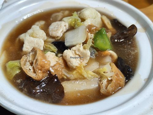 lo han vegetables in hotpot  at Leaf Corner 慈素 - Tai Seng in Central Singapore