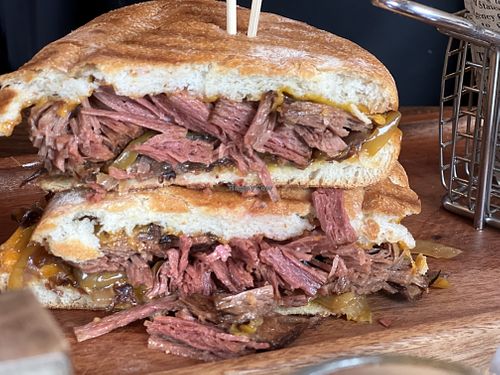 Philly cheesesteak with chunk meatt  at Brooklyn Organic Kitchen in Mahopac