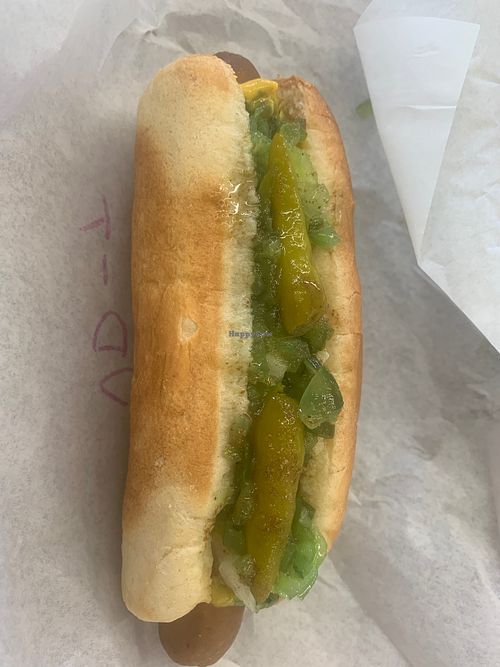 Vegan dog  at The Highland Queen Drive-In in La Grange