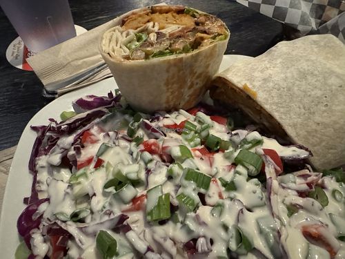 Chickpea wrap and slaw   at Infinity Room in Salem