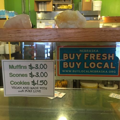 so many vegan and GF baked delights! and sometimes they have half off prices for day olds at Maggie's in Lincoln