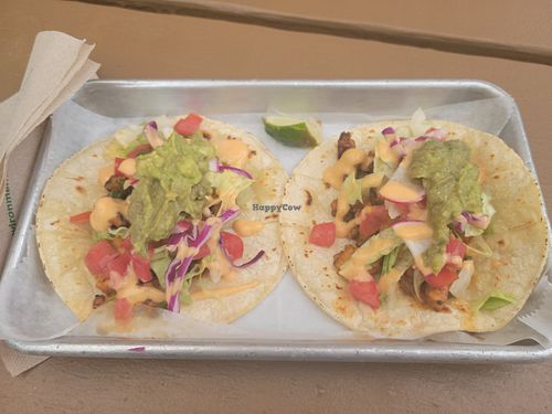 Tofu Tacos at Muñecas Downtown Taco Garden in Gainesville
