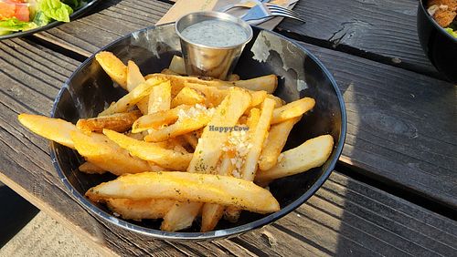 truffle fries. tasty with ranch and ketchup. i'd probably always order at Make It Vegan in Lakewood