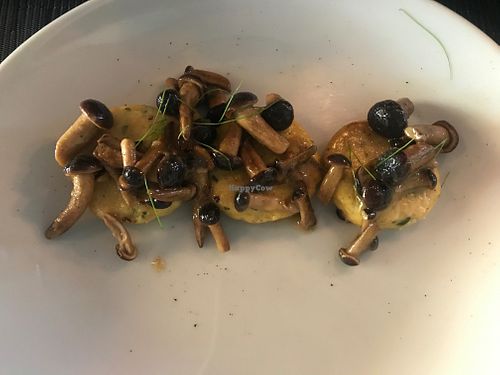 Ricotta balls with mushrooms and chestnuts (vegetarian) at Namo Ristobottega in Tarquinia