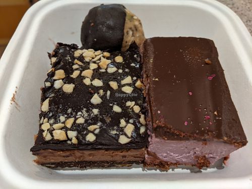 three vegan treats at Bunny's Nook Kitchen in Victoria