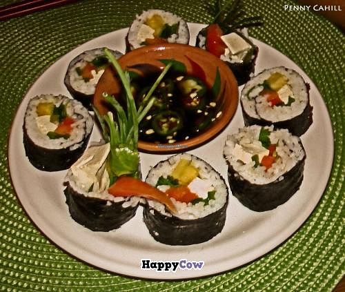 My sushi plate! at Osa Mariposa in Puerto Escondido