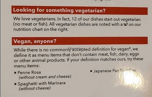 Vegan options at Noodles & Company in Topeka