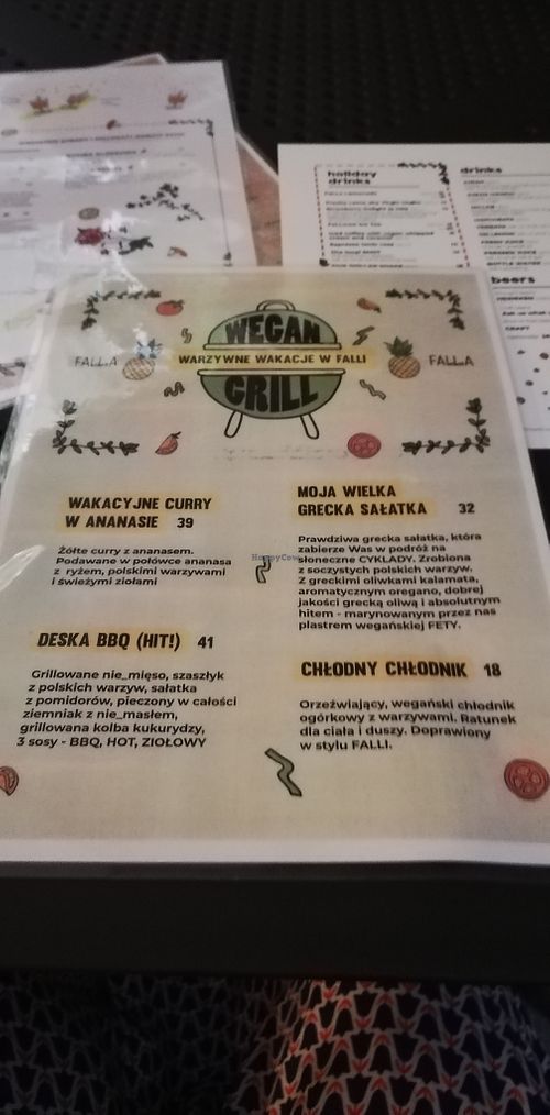 Speise Karte. Eine davon.  at Falla in Katowice