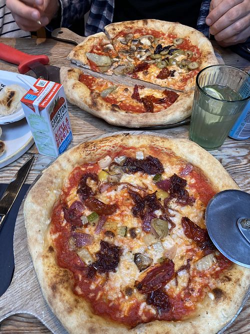 Vegan pizzaa  at The Old Forge in Hayle