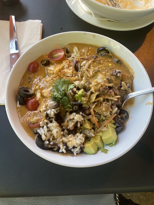 The Higher Bowl (with the Tahini sauce choice) — So good!!  at McMenamins in Corvallis