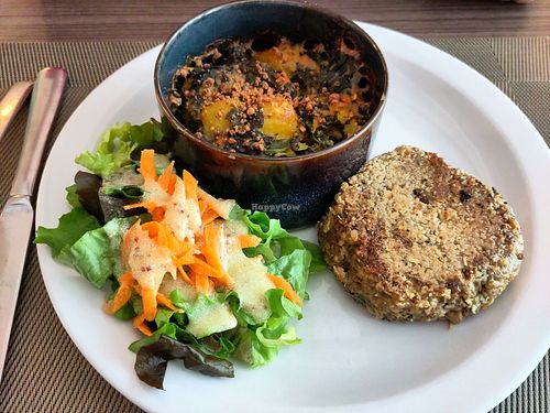 Potato and spinach gratin at IZBA in Perigueux