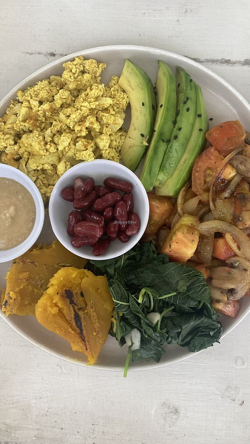 Vegan brekky, came with slice of sourdough bread  at Sunny Cafe in Penida Island