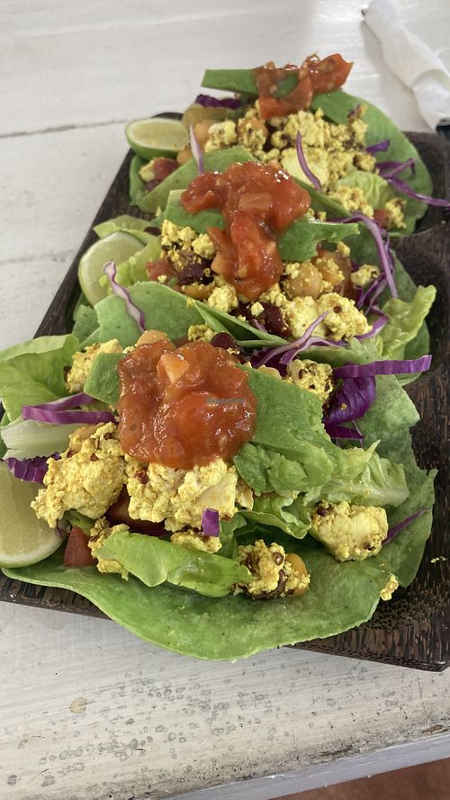 Vegan tacos  at Sunny Cafe in Penida Island