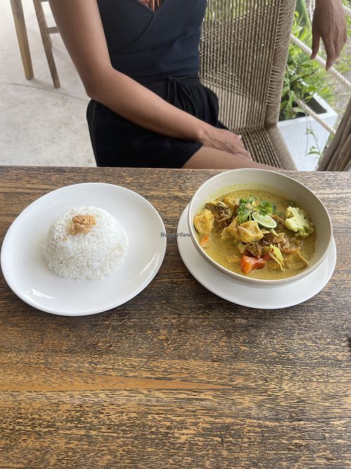 Vegan tempeh curry   at KLYF Club Blue Lagoon in Lembongan