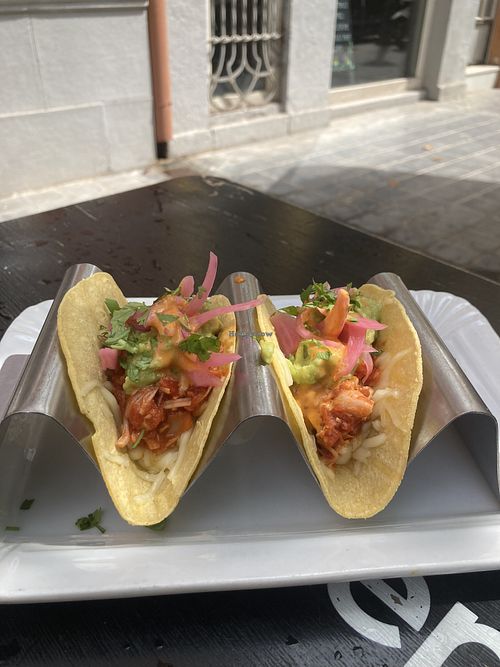 Jackfruit tacos   at MESTIZA in Valencia