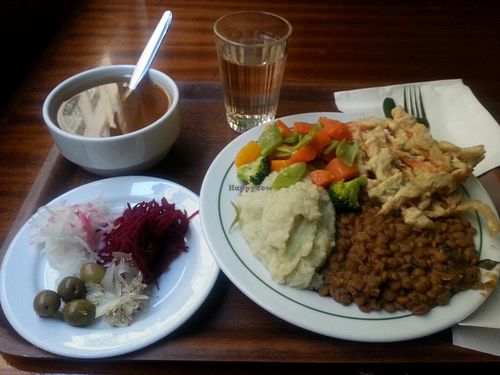 My lunch for €7, free tea, and dessert after all of this! :D at Tao in Lisbon