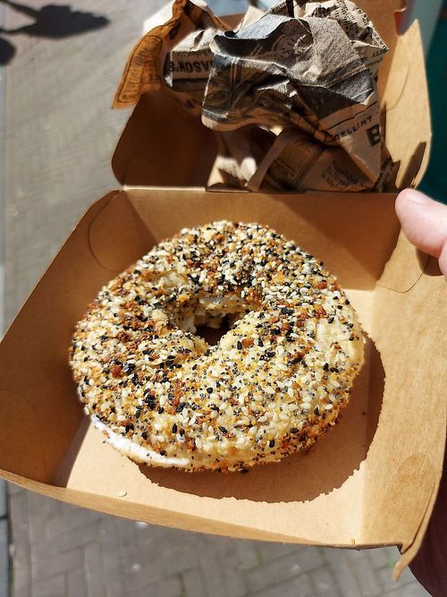 Cream cheese (vegan)  at Netherlands Bagels in The Hague