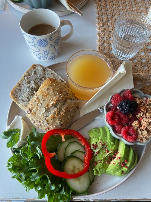 Breakfast platter, coffee or tea included, second cup is also included. at Kariranta in Lahti