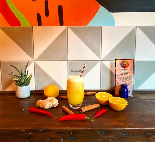 Spicy orange juice at No Manches in Wakefield