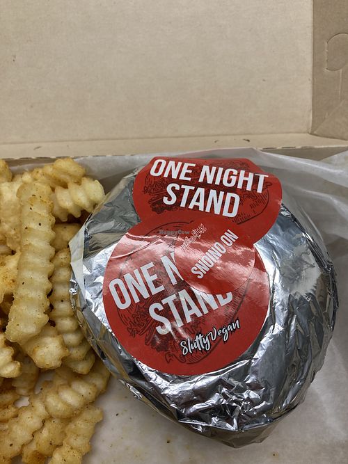 Burger with slut sauce, cheese and bacon  at Slutty Vegan - Edgewood in Atlanta