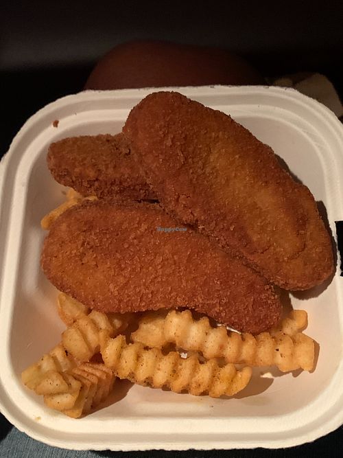 Chick'n tenders and slutty fries kids meal to go

 at Slutty Vegan - Edgewood in Atlanta