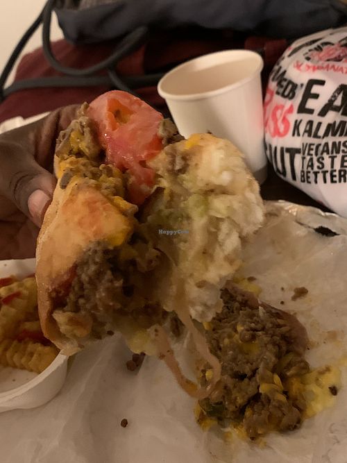 Close up of "Hollywood Hooker" sandwich

 at Slutty Vegan - Edgewood in Atlanta