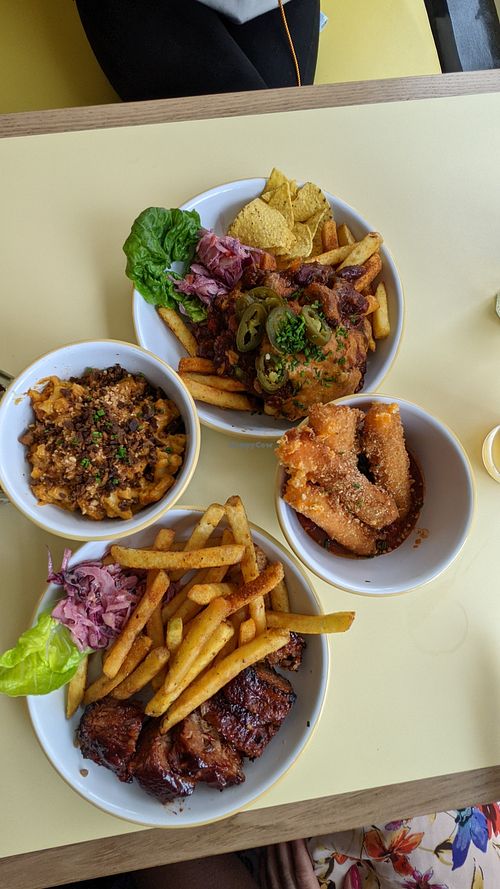 Food at Rudy's Vegan Butcher & Diner in North London