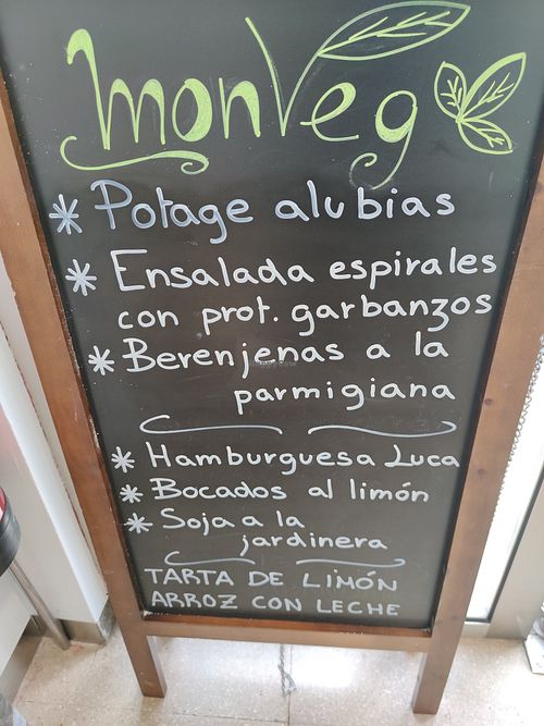 Daily menu at MonVeg in Mollet Del Valles