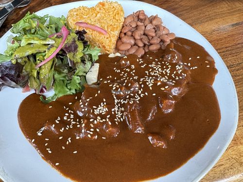 Mole dish vegan   at Mi Corazon Mexican Cuisine in Cannon Beach