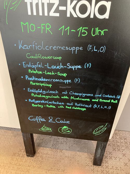 Menu now  at Venuss - Muthgasse in Vienna