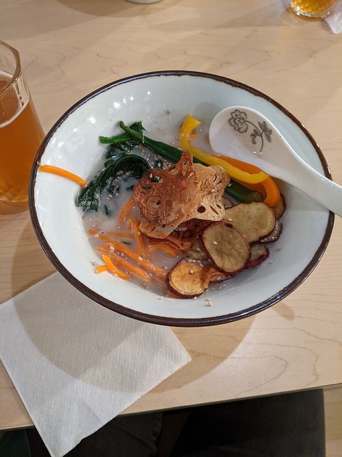 Kyoto White Miso Vegan Ramen at Musoshin Ramen in Toronto