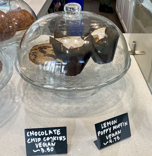 Chocolate chip cookies and lemon poppy seed muffins  #Veganuary at Ideology Coffee in Glendale