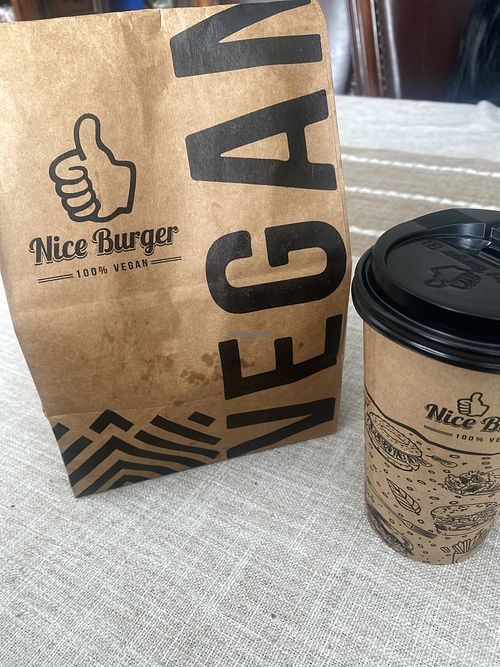 Eco-Friendlier Packaging, Straws Are Biodegradable   at Nice Burger - Santa Ana in Santa Ana