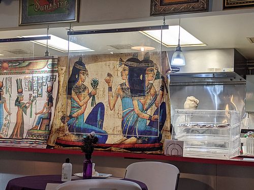 Decor at RA Vegan Cafe in Houston