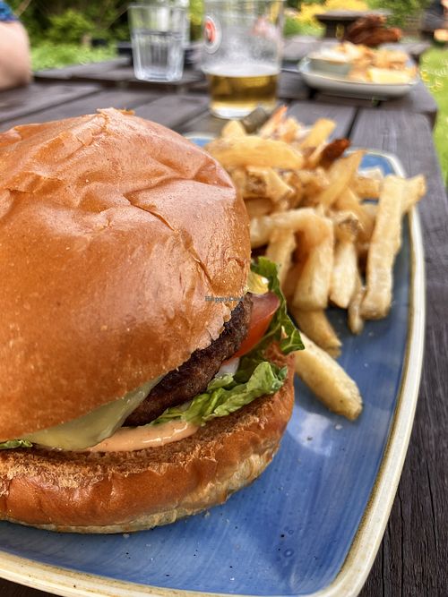 The burger  at Harp & Crown in Corsham