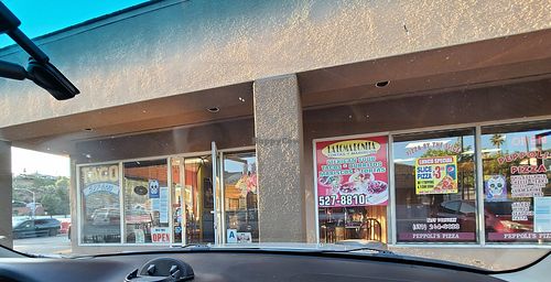 Front door on left side at La Loma Bonita in San Diego