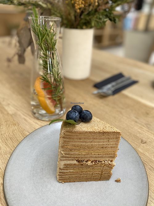 Vegan honeycake (without honey) at Angel Cakes in Krasnodar