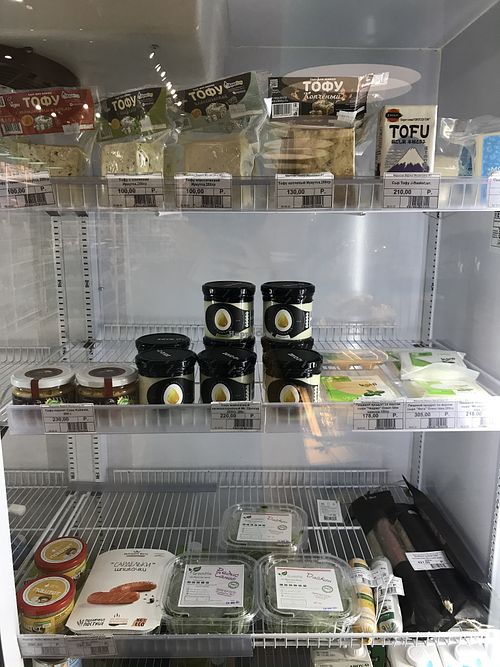 Tofu, vegan cheese, sausages  at BezKaloriy - Universitetskiy in Irkutsk