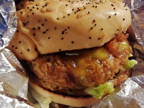 Double Big Jack burger at Biff's Vegan Burgers & Wingz in Glasgow