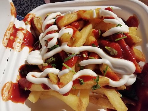 Bang bang fries at Biff's Vegan Burgers & Wingz in Glasgow
