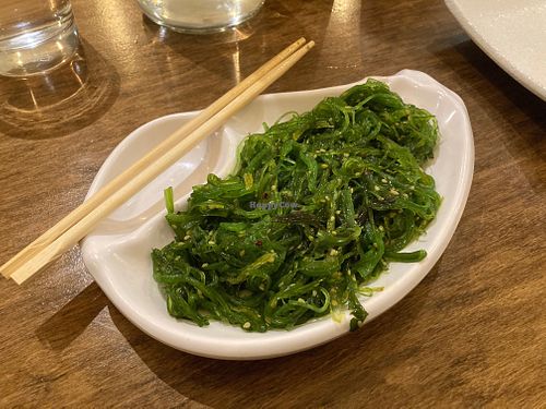 Seaweed salad (wakame) at Tenon Vegan Sushi in Toronto