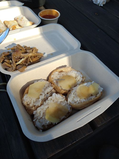 Inari sushi  at Japa Vegana in Sao Paulo