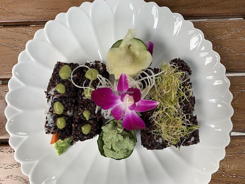 Sweet potato roll on the left and mega mushroom roll in the right.  at Yūgen Cuisine in South Lake Tahoe