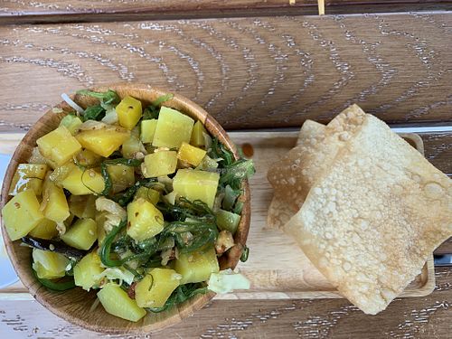 Golden beet poke  at Yūgen Cuisine in South Lake Tahoe