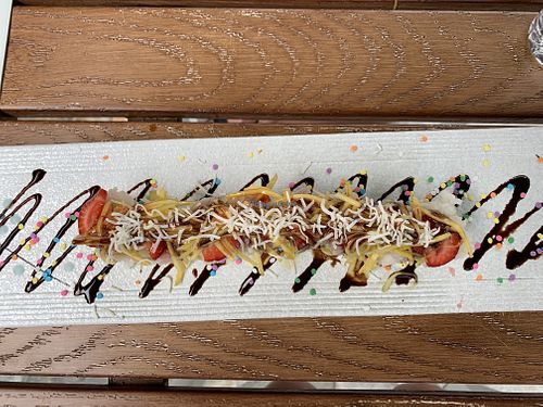Tropical roll minus cream cheese  at Yūgen Cuisine in South Lake Tahoe