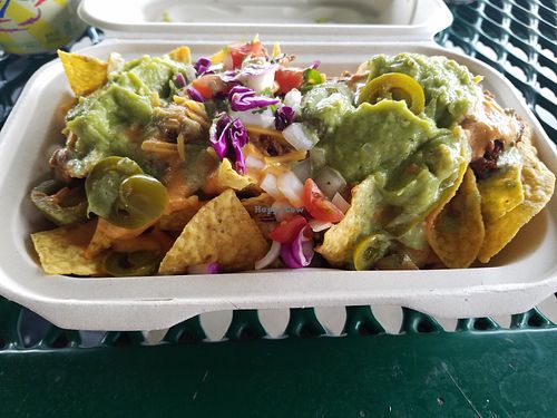 Beyond Queso Nachos at Bougie Vegan in Belton