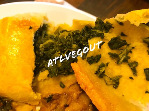 Spinach pie at Flavors of Africa in Lilburn