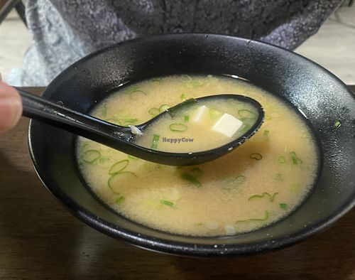 Miso soup   at Daikon Vegan Sushi in Las Vegas