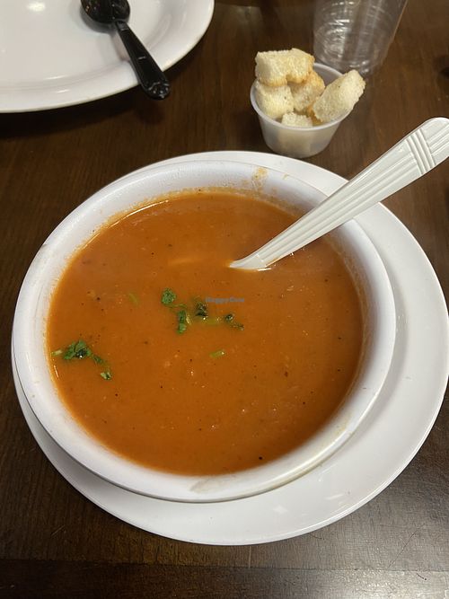 Tomato soup  at Honest in Floral Park